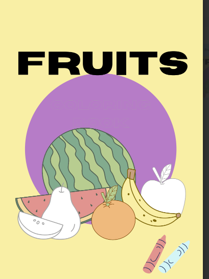 Kids Fruit Coloring Book