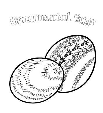 Ornamental Eggs Adult Coloring Book